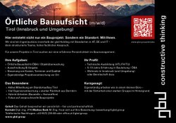 Örtliche Bauaufsicht in Tirol (Innsbruck und Umgebung)